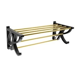 YZMLOL 20 Inch Bathroom Towel Rack,Self Adhesive Towel Rack-Stainless Steel Brushed Gold Towel Rack Bar, Bathroom Towel Rack Wall Mounted Suitable For Bathroom, Bedroom And Other Spaces.