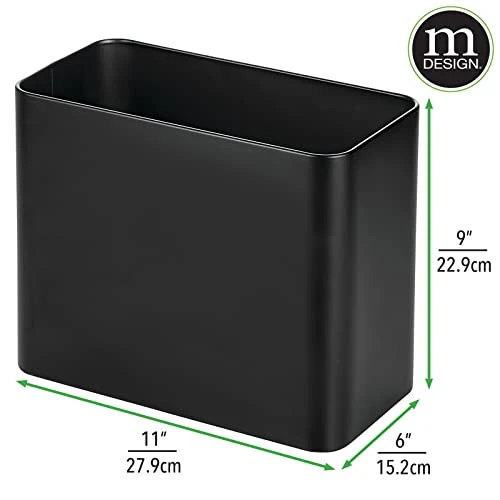 MDesign Deep Steel Floor Stand Toilet Paper Organizer, 4-Roll Tissue Storage Holder Container Bin For Bathroom, Fits Under Sink, Vanity, Shelf, In Cabinet, Or Corner, Mirri Collection - Matte Black 2 MDesign Deep Steel Floor Stand Toilet Paper Organizer, 4-Roll Tissue Storage Holder Container Bin For Bathroom, Fits Under Sink, Vanity, Shelf, In Cabinet, Or Corner, Mirri Collection - Matte Black - Image 2