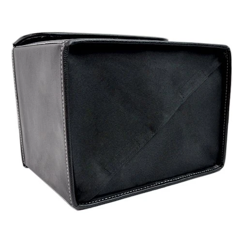The Lucky Clover Trading Roosevelt Faux Leather Storage Box With Lid, Black Basket 3 The Lucky Clover Trading Roosevelt Faux Leather Storage Box With Lid, Black Basket - Image 3