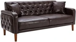 Aoowow Linen Fabric Sofas And Couches 78 Inches Long, Mid Century Modern Couch Tufted Back Sofa With 2 Throw Pillows, Armrest And Wooden Legs For Living Room, Apartment, Bedroom (Beige) -Songmics Furniture Shop 410GY7sl4XL. AC