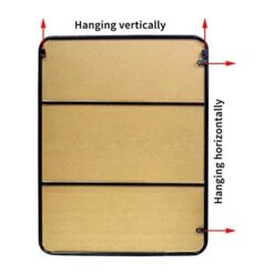 24"x36" Black Bathroom Mirror, Upgrade Metal Frame Wall Mounted With Rounded Corner For Entryways, Living Rooms -Songmics Furniture Shop 410MHmWn6eL