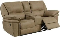 Madrona Burke Oliver Desert Sand Power Console Loveseat With Dual Recliners, Hidden Storage, And USB Charging Station 6 Madrona Burke Oliver Desert Sand Power Console Loveseat With Dual Recliners, Hidden Storage, And USB Charging Station -Songmics Furniture Shop 410UJA6yioL. AC