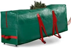 Zober Rolling Large Christmas Tree Storage Bag - Fits Artificial Disassembled Trees, Durable Handles & Wheels For Easy Carrying And Transport - Tear/Waterproof Polyethylene Plastic Duffle Bag (9 Ft., Red) 20 Zober Rolling Large Christmas Tree Storage Bag - Fits Artificial Disassembled Trees, Durable Handles & Wheels For Easy Carrying And Transport - Tear/Waterproof Polyethylene Plastic Duffle Bag (9 Ft., Red) -Songmics Furniture Shop 410Z Aj2PyL. AC