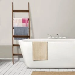 VASGOR 68" Blanket Ladder Wooden Decorative, Wall Leaning Blanket Holder Rack (Brown) -Songmics Furniture Shop 410e1n68uIL