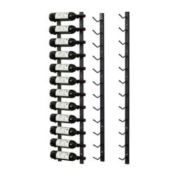 GENERIC RYB (4 Ft) Wine Rack Wall Mounted,Metal Wall Mounted Wine Rack 12 Bottles, Vertical Wine Rack Wall Mounted Including 12 Silicone Stoppers And One Bottle