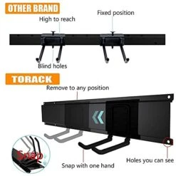 TORACK Tool Storage Rack, Heavy Duty Steel Garage Wall Mount Garden Tool Organizer For Ladders, Chairs, Shovels, Broom, Power Tools (8-Pack 5.7"-11" Mixed Hooks, Up To 800 Lbs) 13 TORACK Tool Storage Rack, Heavy Duty Steel Garage Wall Mount Garden Tool Organizer For Ladders, Chairs, Shovels, Broom, Power Tools (8-Pack 5.7"-11" Mixed Hooks, Up To 800 Lbs) -Songmics Furniture Shop 410rEfmPtZS