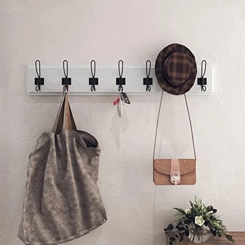 Rustic Coat Rack With 5 Hooks – Rustic Brown Wall Mounted 24" Coat Rack - Solid Pine Wood Entryway Hanger For Hanging Clothes, Hats, Purse, Keys - Vintage Farmhouse Coat Rack For Kitchen, Bedroom 10 Rustic Coat Rack With 5 Hooks – Rustic Brown Wall Mounted 24" Coat Rack - Solid Pine Wood Entryway Hanger For Hanging Clothes, Hats, Purse, Keys - Vintage Farmhouse Coat Rack For Kitchen, Bedroom - Image 10