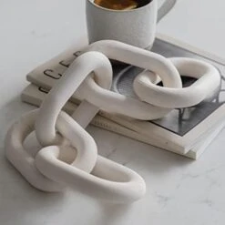 Peakoly Wood Chain Link Decor - Rustic White Washed Decorative Chain, Coffee Table Decor, Book Shelf Decor Accents, Made From Pine Wood, Bookshelf Decor,Boho, Country Or Modern Home Décor For Shelves 9 Peakoly Wood Chain Link Decor - Rustic White Washed Decorative Chain, Coffee Table Decor, Book Shelf Decor Accents, Made From Pine Wood, Bookshelf Decor,Boho, Country Or Modern Home Décor For Shelves -Songmics Furniture Shop 4110QfwGAL. AC