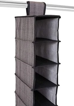 Internet's Best 10 Tier Hanging Shoe Organizer - Narrow Shelf Closet Shoe Rack - Footwear Storage - Grey -Songmics Furniture Shop 4111g2Fv8yL. AC