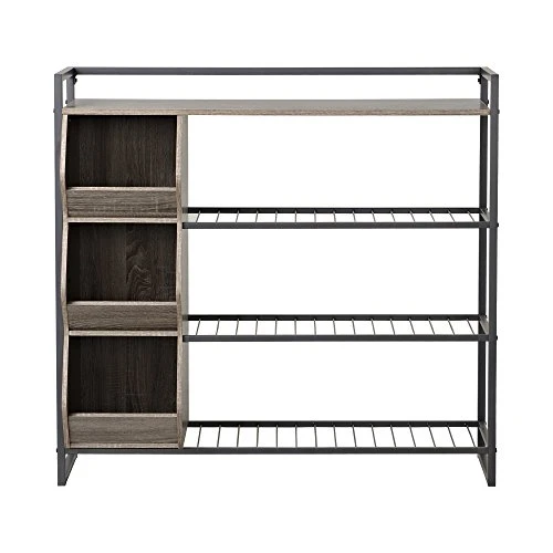 Signature Design By Ashley Maccanet Shoe Rack With Storage Cubbies, Brown 2 Signature Design By Ashley Maccanet Shoe Rack With Storage Cubbies, Brown - Image 2
