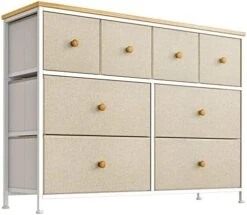 REAHOME 8 Drawer Dresser For Bedroom Chest Of Drawers Closets Storage Units Organizer Large Capacity Steel Frame Wooden Top Living Room Entryway Office (Black Gray) YLZ8B5 -Songmics Furniture Shop 411EhcdNn5L. AC