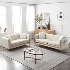 CALABASH 2 Piece Living Room Furniture Sets, Modern Tufted Velvet Sofa Couch And Loveseat With Removable Cushions Side Pocket And 4 Pillows For Bedroom Apartment(Black, 2+3 Seat) 25 CALABASH 2 Piece Living Room Furniture Sets, Modern Tufted Velvet Sofa Couch And Loveseat With Removable Cushions Side Pocket And 4 Pillows For Bedroom Apartment(Black, 2+3 Seat) -Songmics Furniture Shop 411FJcL3YeL. AC