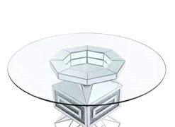 Acme Furniture Noralie Dining Table, Clear Glass, Mirrored & Faux Diamonds -Songmics Furniture Shop 411FKS6NS7L