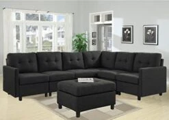 Moxeay Convertible Sectional Sofa With Ottoman Modular Sectional Sofa L Shaped Couch 6 Seater Sectional Couches For Living Room Apartment, Dark Grey -Songmics Furniture Shop 411FaRMjjiL. AC