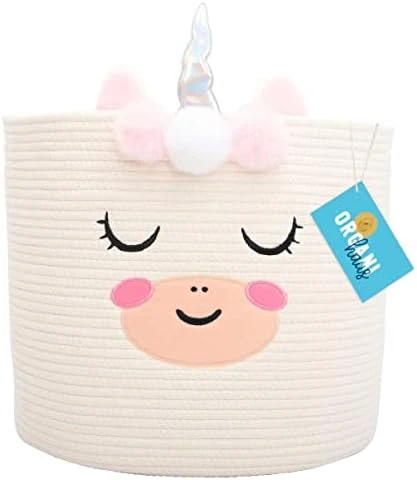 OrganiHaus Cute Basket For Rainbow Classroom Decor 20x13 | Cotton Rope Baskets For Storage | Toybox For Pastel Room Decor | Extra Large Blanket Basket For Living Room | Toy Basket For Playroom Décor 8 OrganiHaus Cute Basket For Rainbow Classroom Decor 20x13 | Cotton Rope Baskets For Storage | Toybox For Pastel Room Decor | Extra Large Blanket Basket For Living Room | Toy Basket For Playroom Décor - Image 8