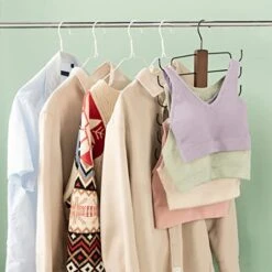 Mkono Tank Top Hanger Set Of 2 Bra Hangers For Closet Organizer Space Saving Sports Bra Holder Organizer For 12 Bras Storage Wooden 360° Rotating Hanger For Tank Tops, Bras, Camisoles, Swimsuit -Songmics Furniture Shop 411HJqfJnoL