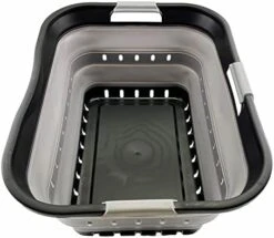 SAMMART 42L (11 Gallon) Collapsible Plastic Laundry Basket - Foldable Pop Up Storage Container/Organizer - Portable Washing Tub - Space Saving Hamper/Basket (Grey/Pale Pink) -Songmics Furniture Shop 411IbR6g1L. AC