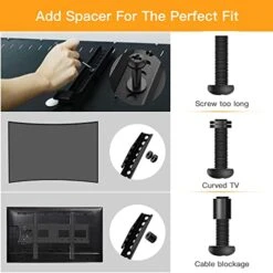 Universal TV Mounting Hardware Kit Fits Most TVs Up To 80 Inches, VESA Wall Mount M4, M5, M6, M8 Screws, Spacers And Washers, Works With Most TV/Monitor Mounts, PGUHP2, Black -Songmics Furniture Shop 411KxVzJasL