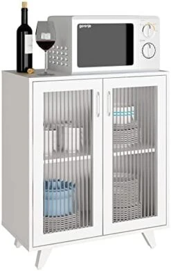 Panana Kitchen Buffet Server Table Accent Sideboard Cupboard Server Buffet Console Table With Doors Cabinet(27inch, Black) -Songmics Furniture Shop 411RTq5I8uL. AC