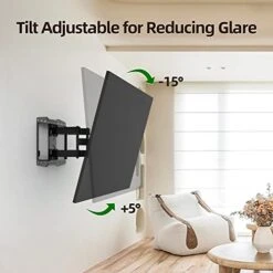 Full Motion TV Mount, USX MOUNT TV Wall Mount For Most 37-75 Inch TVs, Holds Up To 132lbs, Max VESA 600x400mm, Swivel TV Mount Bracket With Dual Articulating Arms Tilt Rotation Fits 16" Wood Stud -Songmics Furniture Shop 411TsqMn4PL