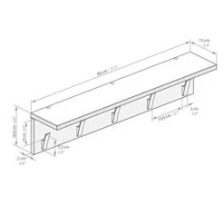 Mobili Fiver, Wall Coat Hanger, Rachele, 31.49 In, Concrete Grey, Laminate-Finished/Aluminium, Made In Italy 6 Mobili Fiver, Wall Coat Hanger, Rachele, 31.49 In, Concrete Grey, Laminate-Finished/Aluminium, Made In Italy -Songmics Furniture Shop 411XhawCtLL