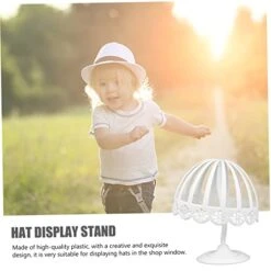 Baluue 4 Pcs Hat Rack Portable Dryer Stand Hat For Kids Hat Wigs Hat Stands For Display Short Wig Stand Wigs Display Holder Pe Hat Rack Hat Display Holder For Shop Storage Rack For Hat