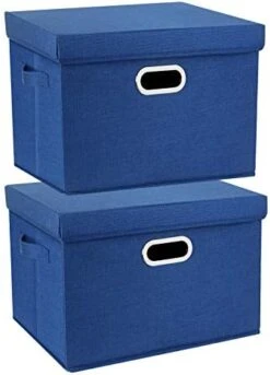 TYEERS Large Collapsible Storage Bins With Lids, Patterns, Washable, Fabric Decorative Storage Boxes For Home Office Storage, 17.3x11.8x11.4 Inches, 5 Pack, Beige -Songmics Furniture Shop 411bmOFXjdL. AC