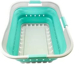 SAMMART 42L (11 Gallon) Collapsible Plastic Laundry Basket - Foldable Pop Up Storage Container/Organizer - Portable Washing Tub - Space Saving Hamper/Basket (Grey/Pale Pink) -Songmics Furniture Shop 411idUAZLaL. AC