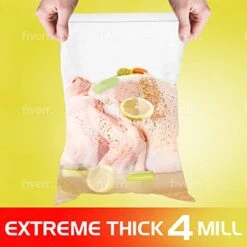 [ 25 COUNT ] 4 MILL - EXTREME THICK BAGS - 18'' X 20'' - 4 GALLON - Large Super Spacious Strong Clear Big Bags, Zipper, Heavy Duty 4 Mill, Plastic Food Storage Bags For Clothing, Toys, Storage, Moving, Organization -Songmics Furniture Shop 411p01SFpAL