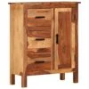 BDBHAVB Hutch For Kitchen Storage, Storage Cabinet, Sideboard, Strong And Sturdy Suitable For Kitchen, Dining Room, Living Room 25.6"x11.8"x31.5" Solid Sheesham Wood