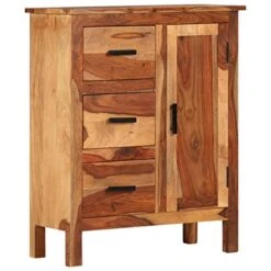 BDBHAVB Hutch For Kitchen Storage, Storage Cabinet, Sideboard, Strong And Sturdy Suitable For Kitchen, Dining Room, Living Room 25.6"x11.8"x31.5" Solid Sheesham Wood