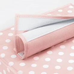 MDesign Fabric Hanging Organizer - Over Closet Rod Storage With 7 Shelves And 3 Removable Drawers For Baby Nursery Bedroom Organization - Hold Clothes, Linens, Toys, Accessories - Pink/White Polka Dot 7 MDesign Fabric Hanging Organizer - Over Closet Rod Storage With 7 Shelves And 3 Removable Drawers For Baby Nursery Bedroom Organization - Hold Clothes, Linens, Toys, Accessories - Pink/White Polka Dot -Songmics Furniture Shop 411u5HigHML