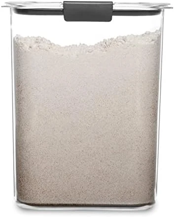 Rubbermaid Brilliance Airtight Food Storage Container For Pantry With Lid For Flour, Sugar, And Rice, 16-Cup, Clear/Grey 8 Rubbermaid Brilliance Airtight Food Storage Container For Pantry With Lid For Flour, Sugar, And Rice, 16-Cup, Clear/Grey - Image 8