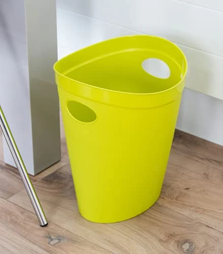 Addis 514805 Plastic Waste Paper Bathroom Bedroom Office Bin, 12 Litre, Lime Green 3 Addis 514805 Plastic Waste Paper Bathroom Bedroom Office Bin, 12 Litre, Lime Green - Image 3