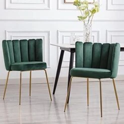 Janoray Velvet Dining Chairs Upholstered Gold Metal Legs Cream Mid Century Modern Accent Chair Set Of 2 For Living Room Kitchen Dining Room, Cream -Songmics Furniture Shop 412JkqBuKL. AC