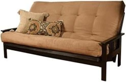 Pemberly Row 8" Queen Size Spring Futon Mattress Replacement, Suede Fabric Sleeper Sofa Bed Mattress, Chocolate Brown -Songmics Furniture Shop 412JnHk2j4S. AC