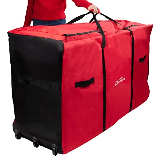 Camerons Christmas Tree Storage Bag - Rolling W Wheels, Fits Up To 9 Ft Tall Disassembled Artificial Holiday Trees - Heavy Duty 58"x24"x34" Storage Container W Durable Handles And Tight Zipper Closure 1 Camerons Christmas Tree Storage Bag - Rolling W Wheels, Fits Up To 9 Ft Tall Disassembled Artificial Holiday Trees - Heavy Duty 58"x24"x34" Storage Container W Durable Handles And Tight Zipper Closure