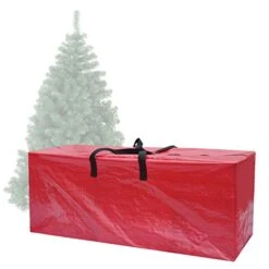 BenefitUSA Artificial Christmas Tree Bag Clean Up Holiday For Up To 8ft/9ft Tree Storage (64''x 15''x 30'' (LxWxH) For Up To 9', Red)