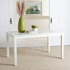 Safavieh Home Collection Silio White And Natural Rectangle Dining Table, 0 7 Safavieh Home Collection Silio White And Natural Rectangle Dining Table, 0 -Songmics Furniture Shop 412WuuZ1BlL. AC