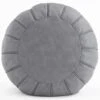 C COMFORTLAND Unstuffed Faux Suede Ottoman Pouf, Round Foot Rest Poof Ottomans, Floor Foot Stool Poufs, Bean Bag Chair Cover With Storage For Living Room, Bedroom, Or Wedding Gifts Grey