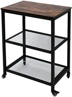 AZL1 Life Concept Rack Utility Microwave Oven Stand Workstation Shelf, 23.7inch Movable 3 Tier Kitchen Cart,Light Walnut 16 AZL1 Life Concept Rack Utility Microwave Oven Stand Workstation Shelf, 23.7inch Movable 3 Tier Kitchen Cart,Light Walnut -Songmics Furniture Shop 412Z0BMdajL. AC