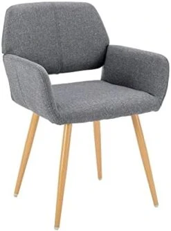 KCC Dining Chair Set Of 2, Upholstered Fabric Desk Chairs Small Armchair, Leisure Modern Living Room Accent Chairs With Metal Tube Legs For Kitchen, Dining Room, Guest Room Bedroom, Black 25 KCC Dining Chair Set Of 2, Upholstered Fabric Desk Chairs Small Armchair, Leisure Modern Living Room Accent Chairs With Metal Tube Legs For Kitchen, Dining Room, Guest Room Bedroom, Black -Songmics Furniture Shop 412id4XGx6L. AC