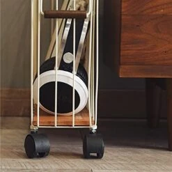 ARWANG Hampers For Laundry, Magazine Storage Basket Narrow Cabinet Floor Basket Gap Storage Rack Sundries Storage Basket Rectangle (Color : White) -Songmics Furniture Shop 412nEAewxzL 1