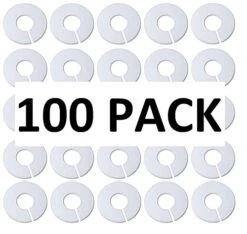 White Round Plastic Blank Rack Size Dividers - Multi-Pack (100)
