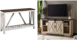 Walker Edison Modern Farmhouse Accent Entryway / Living Room End Table, 52 Inch, Color-Marble And Walnut -Songmics Furniture Shop 4134X LNY0L. AC