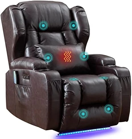 SAMERY Electric Power Recline Chair Loveseat RV Sofa With Console + Single Massage Recliner Chairs, Double Recliner 2-Seater RV Couch Home Theater Seating With USB Charging/Lighting/Cup Holders 7 SAMERY Electric Power Recline Chair Loveseat RV Sofa With Console + Single Massage Recliner Chairs, Double Recliner 2-Seater RV Couch Home Theater Seating With USB Charging/Lighting/Cup Holders - Image 7