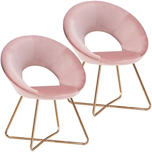 Duhome Modern Accent Velvet Chairs Dining Chairs Single Sofa Comfy Upholstered Arm Chair Living Room Furniture Mid-Century Leisure Lounge Chairs With Golden Metal Frame Legs Set Of 2 (Khaki Velvet)… 5 Duhome Modern Accent Velvet Chairs Dining Chairs Single Sofa Comfy Upholstered Arm Chair Living Room Furniture Mid-Century Leisure Lounge Chairs With Golden Metal Frame Legs Set Of 2 (Khaki Velvet)… - Image 5