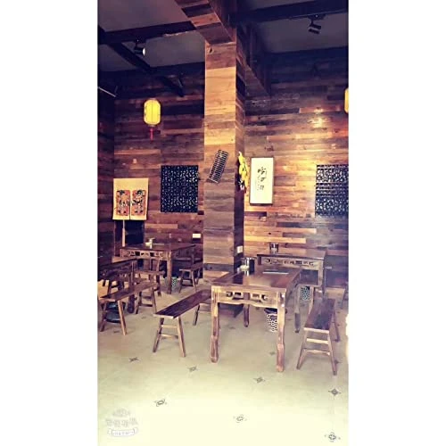 Rustic Look Naturally Reclaimed Wood Panels 30pc Brown 2 Rustic Look Naturally Reclaimed Wood Panels 30pc Brown - Image 2