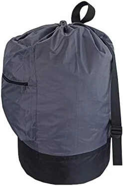 UniLiGis Washable Laundry Bag Backpack, Large Clothes Hamper Bag To Hold 4 Loads Of Laundry, 2 Strong Adjustable Shoulder Straps With Drawstring Closure For Travel, Camping Or College, Grey -Songmics Furniture Shop 413CAK6mBXL. AC