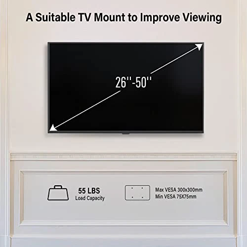 MOUNTUP Full Motion TV Wall Mount For Most 26-50 Inch TVs, Max VESA 300x300mm Wall Mount TV Bracket With Swivel Tilting Extension Level Adjustment For LED LCD Flat Curved TVs MU0018 2 MOUNTUP Full Motion TV Wall Mount For Most 26-50 Inch TVs, Max VESA 300x300mm Wall Mount TV Bracket With Swivel Tilting Extension Level Adjustment For LED LCD Flat Curved TVs MU0018 - Image 2